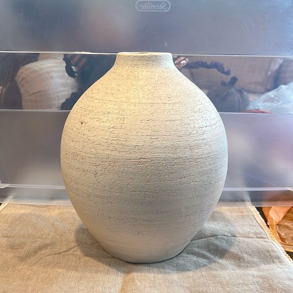 Target beige color rustic vase